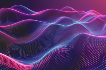 Bright and diverse technology background. Gradient digital network. High-tech concept.