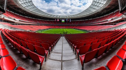 Empty stadium seats, a silent testament to the absence of fans, symbolizing the void left by the lack of human connection and shared experiences in the face of challenges.