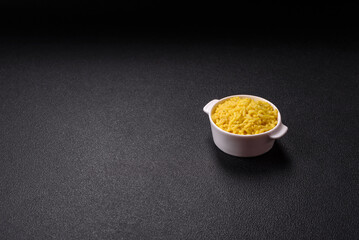 Italian arborio risotto rice with salt, spices and herbs