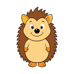 Hedgehog cartoon vector illustration