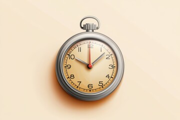 Classic stopwatch resting on a soft surface displays time with precision and simplicity