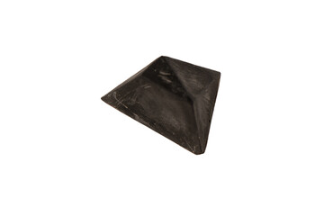 Chocolate candies in the form of precious stones, with marble texture, isolated on a white...