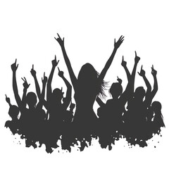 Black Concert icon png Minimalist flat icon, vector logo style sign clipart on a transparent background