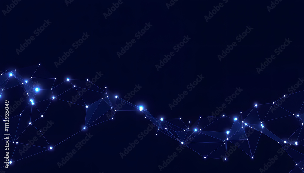 Canvas Prints abstract futuristic - technology with polygonal shapes on dark blue background. design digital techn