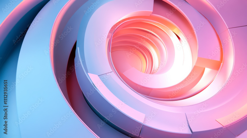 Poster abstract design with smooth curves and vibrant colors creates a modern visual aesthetic in a digital