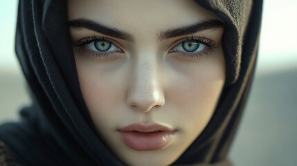 Fototapeta premium Beautiful woman in hijab.