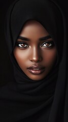 Beautiful woman in hijab.