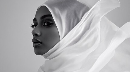 Beautiful woman in hijab.