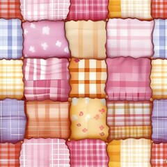 Seamless decorative squares pattern 