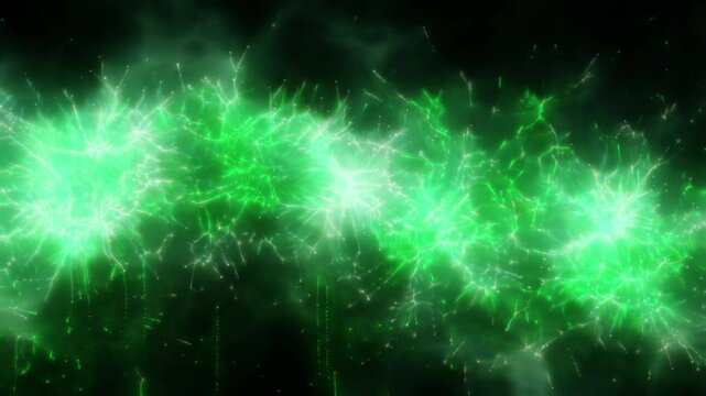 Happy new year 2025 motion animation. Abstract motion background shining colorful particles. New year and Christmas 2025, 2024 background. Seamless 4K loop video.