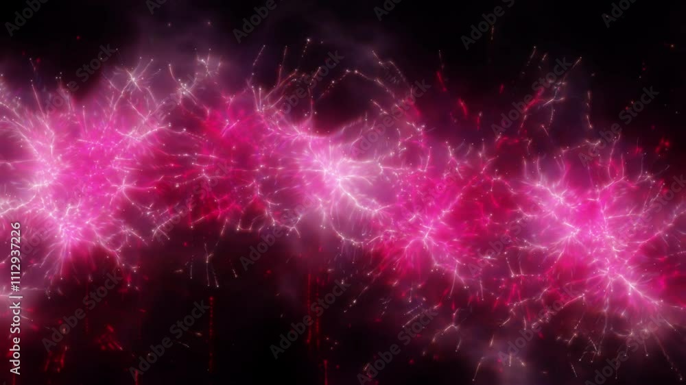 Wall mural happy new year 2025 motion animation. abstract motion background shining colorful particles. new yea