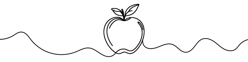 One continuous line illustration of wedding rings, isolated on white background. Line art of wedding rings