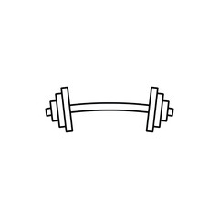 A bold vector gym barbell icon, perfect for fitness branding, workout apps, gym posters, and health-related creative projects