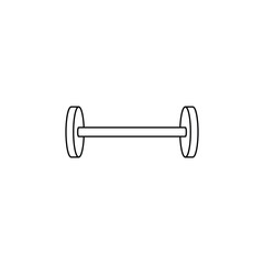 A bold vector gym barbell icon, perfect for fitness branding, workout apps, gym posters, and health-related creative projects