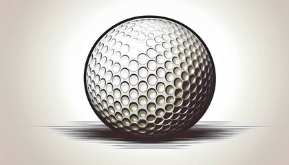 golf ball on white