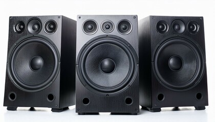 Fototapeta premium audio speaker isolated on white
