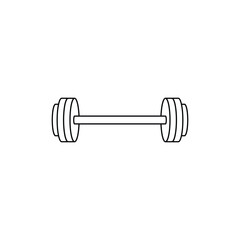 A bold vector gym barbell icon, perfect for fitness branding, workout apps, gym posters, and health-related creative projects