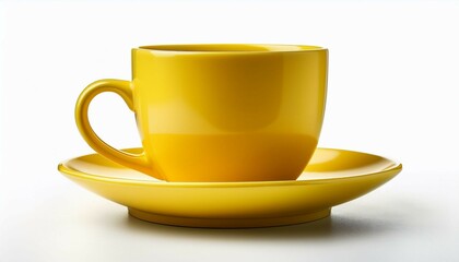 Obraz premium yellow cup and saucer