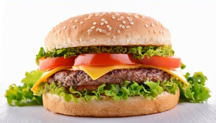 hamburger isolated on white