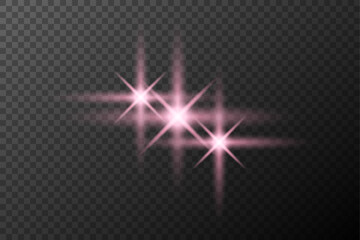light effect pink isolated flare explosion shiny dust line solar flare star spark neon light holidays festival, vector element