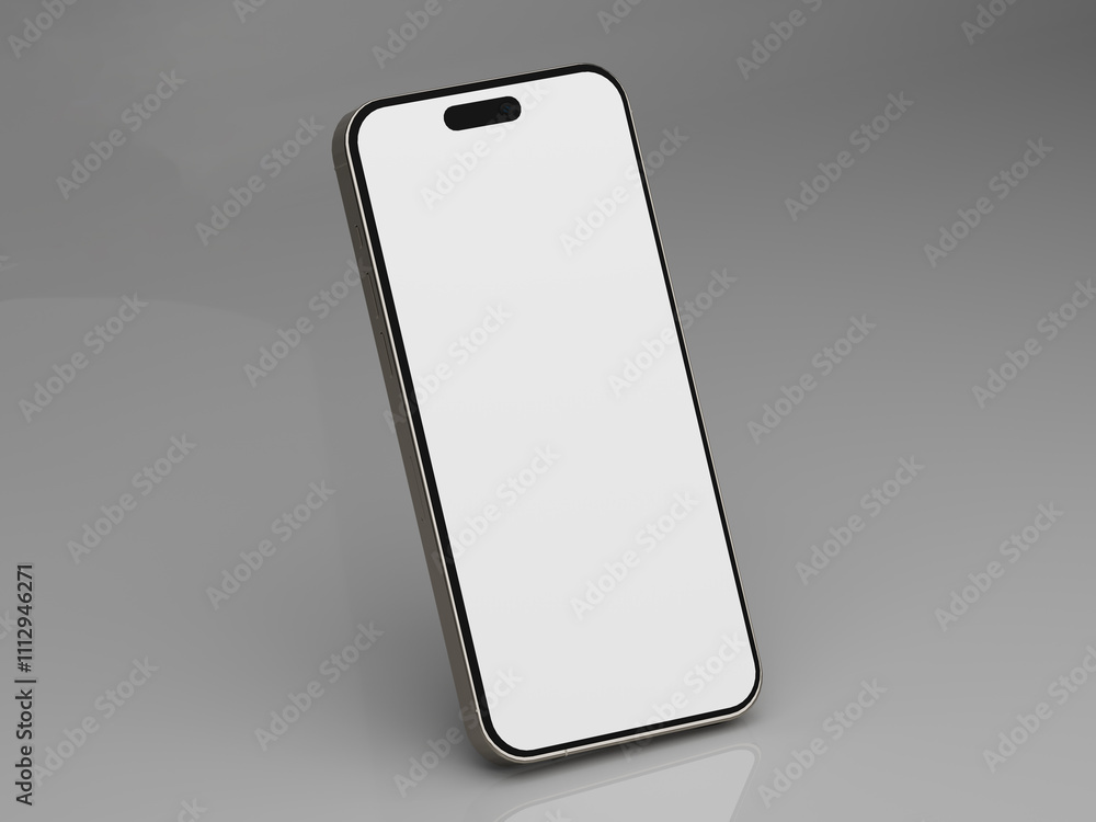 Leinwandbilder 3d ultra realistic render illustration high quality smartphone mockup with isolated background. smar