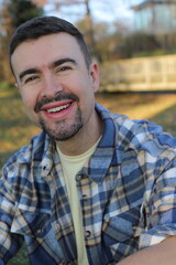 Handsome man with a goatee 