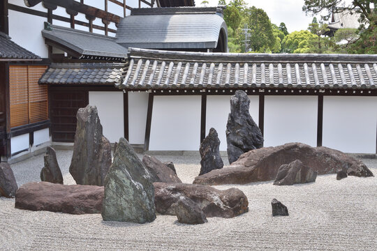 人間国宝 稲垣 稔次郎 版画 京都 龍安寺 石庭】枯山水 木版画 美