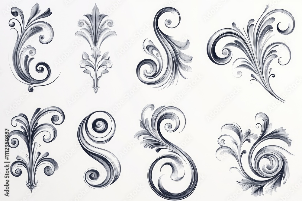 Poster a collection of ornate and intricate designs on various objects and surfaces