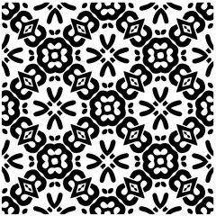 White background with black pattern. Seamless texture for fashion, textile design,  on wall paper, wrapping paper, fabrics and home decor. Simple repeat pattern.
