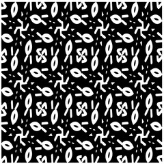 White background with black pattern. Seamless texture for fashion, textile design,  on wall paper, wrapping paper, fabrics and home decor. Simple repeat pattern.
