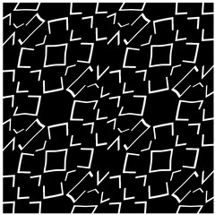 White background with black pattern. Seamless texture for fashion, textile design,  on wall paper, wrapping paper, fabrics and home decor. Simple repeat pattern.