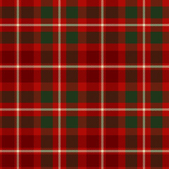 Classic red and green tartan plaid pattern with white accents. Ideal for Christmas textiles. Buffalo backgrounds. Seasonal gift wrap, festive home decor, and apparel. Checkered Scottish textile.
