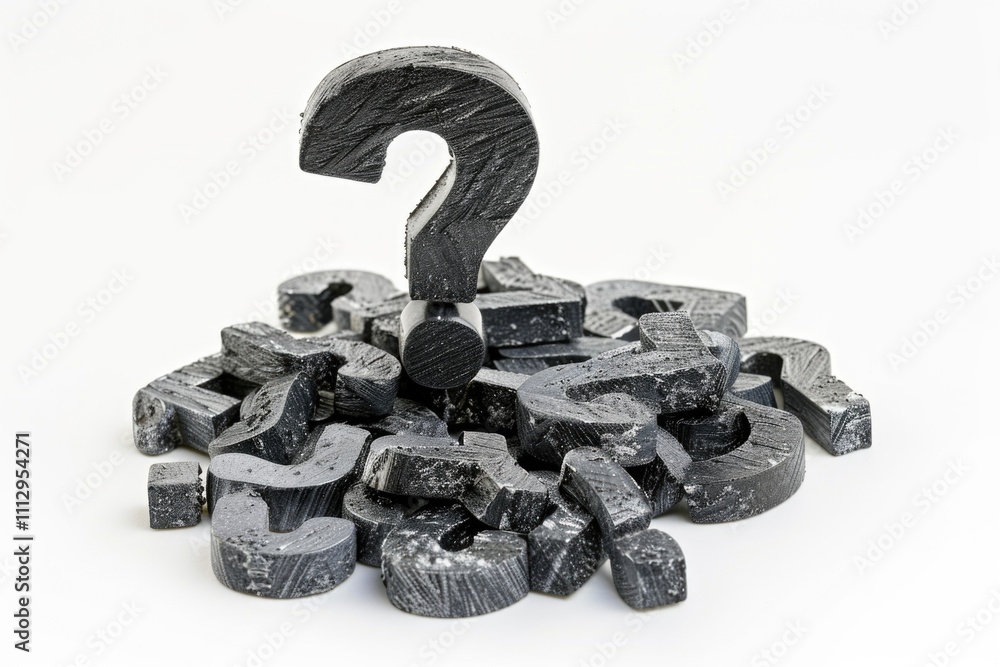 Aufkleber A pile of rocks with a question mark on it, suitable for representing uncertainty or inquiry in various contexts