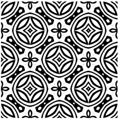 White background with black pattern. Seamless texture for fashion, textile design,  on wall paper, wrapping paper, fabrics and home decor. Simple repeat pattern.