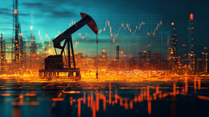 Oil Pump  Stock Market  Cityscape  Energy  Finance