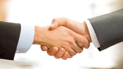 Obraz premium Two individuals extending handshakes in a professional setting