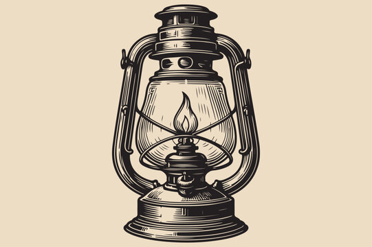 recommend clip art: A illustration of a vintage hurricane lamp with intricate details.