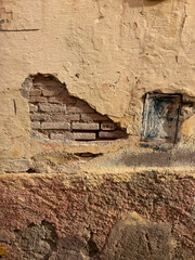 Detalle de una pared antigua en la Medina