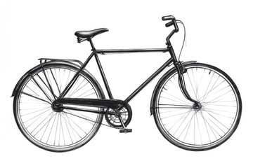 Obraz premium A bicycle with a large wicker basket attached to the rear, ideal for shopping or errands