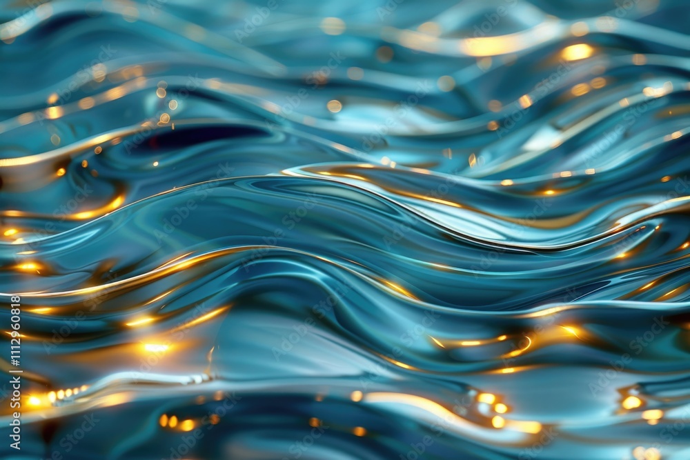 Poster a close-up view of a calm blue water surface with minimal ripples