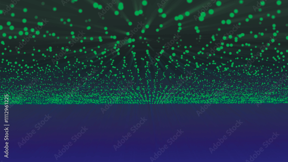 Poster abstract wave of glowing dots. dynamic wave of bright particles. futuristic background for presentat