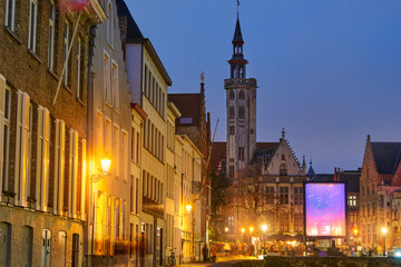 Obraz premium Christmas market in Bruges, Belgium