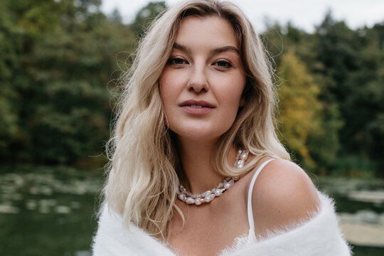 Portrait of beautiful blond woman 
