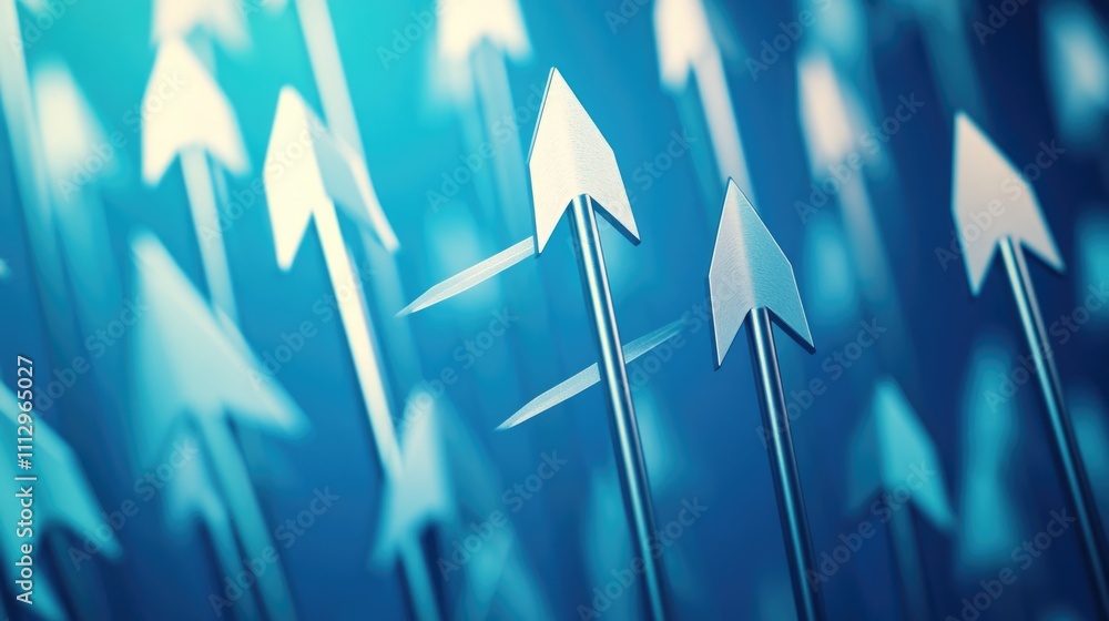 Poster A group of arrows pointing in different directions, representing choices or options