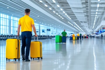 A customs officer inspecting a traveler's luggage at an airpor. Generative AI