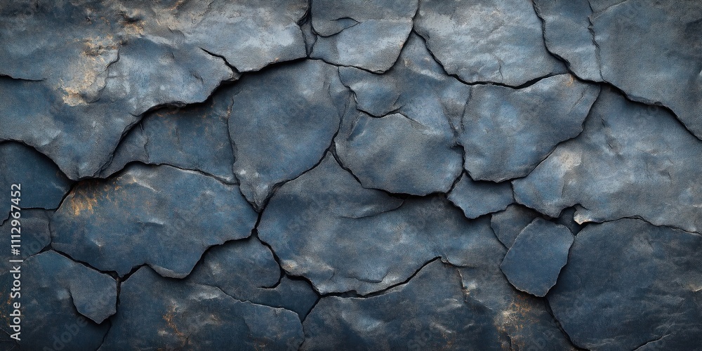 Poster dark grey stone surface shows natural cracks, patterns. natural stone texture creates backdrop for d