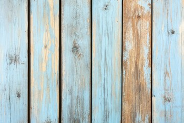 Fototapeta premium A close-up shot of a wooden wall with peeling paint, suitable for use in architectural or interior design contexts
