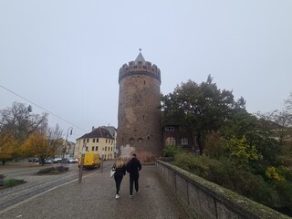 Städtische Landschaft mit altem, historischen Turm - in Brandenburg an der Havel