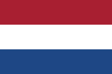 Netherlands flag in official colors, dimensions and aspect ratio. Vector flag symbolizing national pride, identity, heritage, patriotism and authority