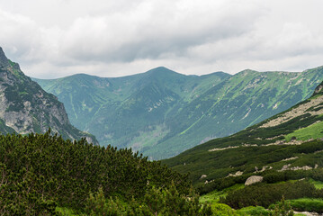 Liptovske kopy from Hlinska dolina valley in Tatra mountains in Slovakia